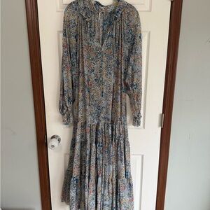 Free People Floral Long Sleeve Dress